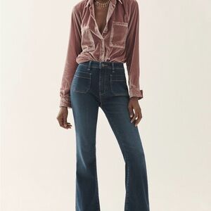 Pilcro Dark Blue Flare Jeans